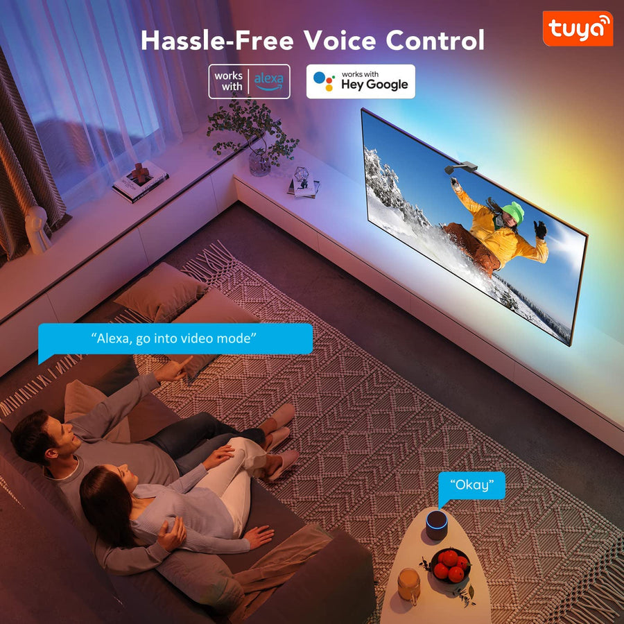 [GOLD] GlowSync™ HD – Smart LED TV Backlight Strip with Real-Time Screen Sync (50–65” TVs Only)
