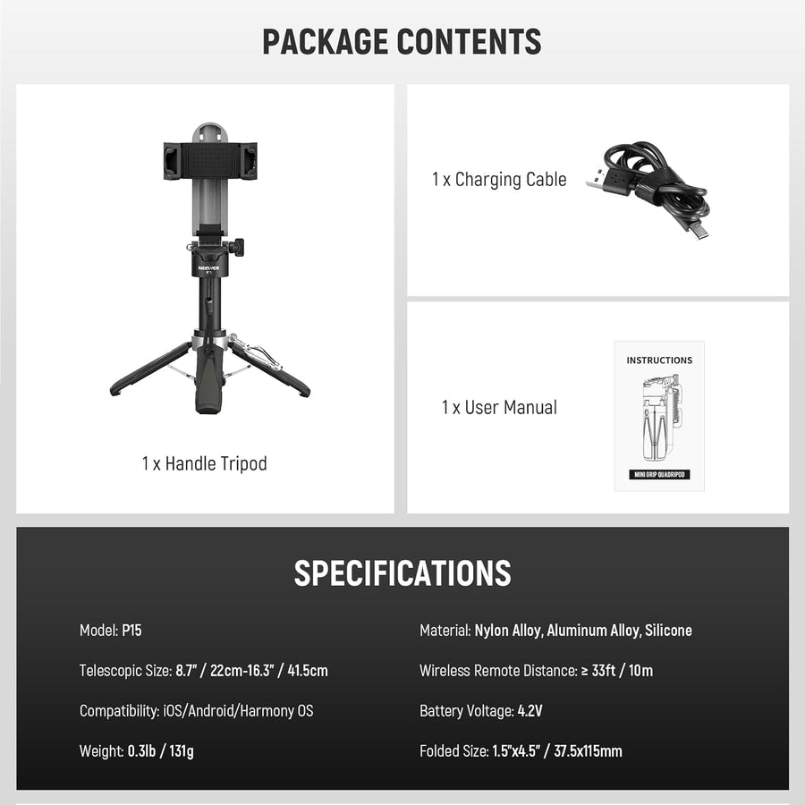 [GOLD] SnapPro 3-in-1 Creator Stick – Tripod, Selfie, Grip