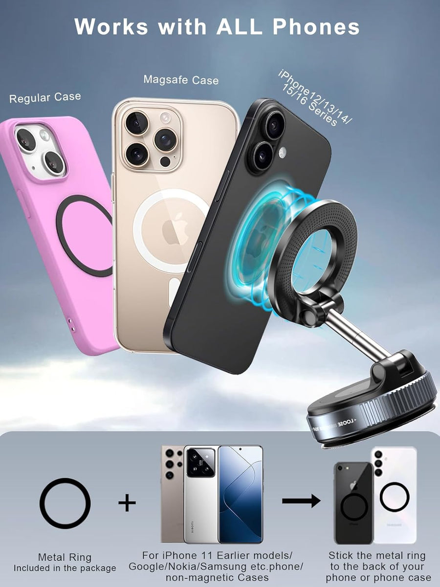[GOLD] Snanlen 360° Magnetic Suction Phone Mount - The Ultimate Hands-Free Holder