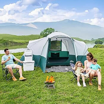 Camping Tent With Poles Arpenaz 4.1