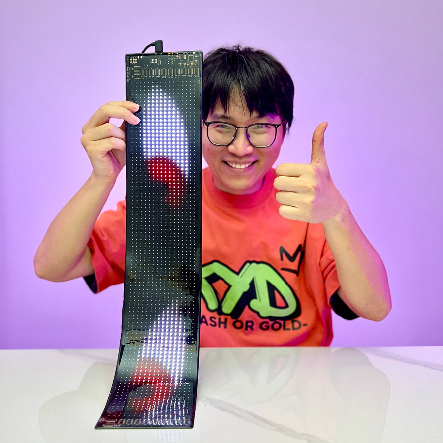 [GOLD] GlowPanel X – Programmable Car LED Display with Smart Remote Control