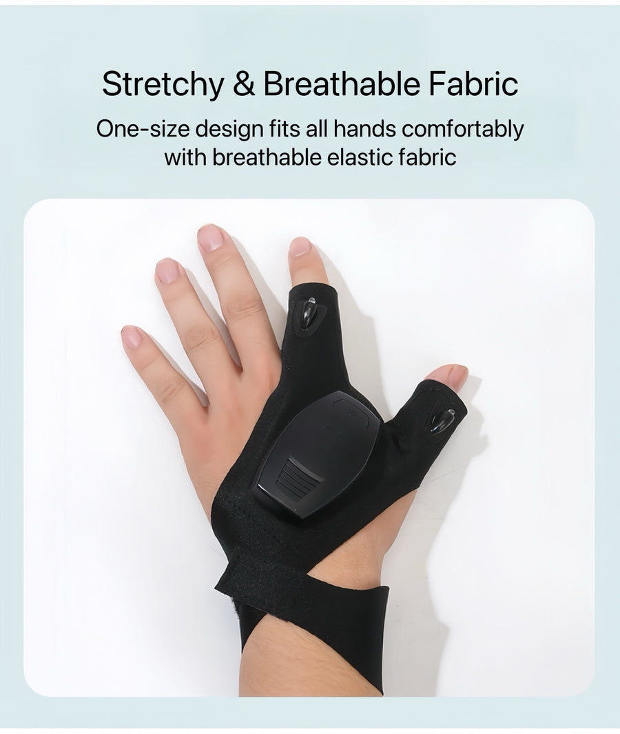 [GOLD] GlowGrip Pro – Waterproof Finger Flashlight Gloves