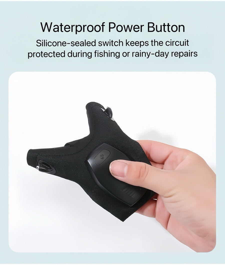 [GOLD] GlowGrip Pro – Waterproof Finger Flashlight Gloves