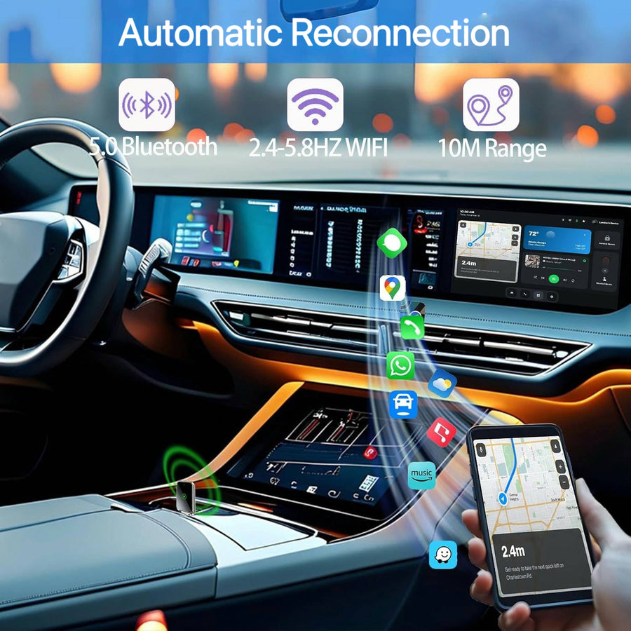 [GOLD] WireFree CarPlay Adapter – Wireless Freedom for CarPlay & Android Auto