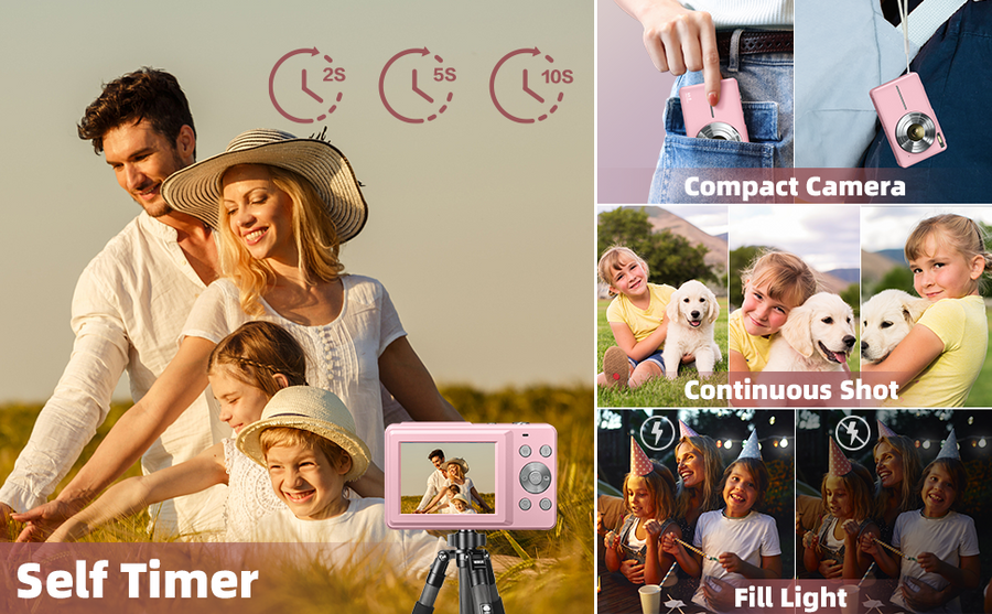 [GOLD] RetroSnap 44 Digital Camera for Kids and Adults